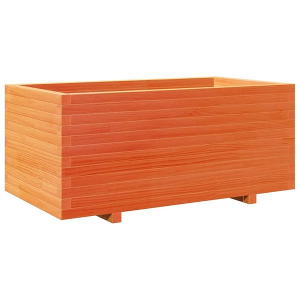 Vidaxl Fioriera Marrone Cera 110X60X49,5 Cm In Legno Di Pino Massiccio-image