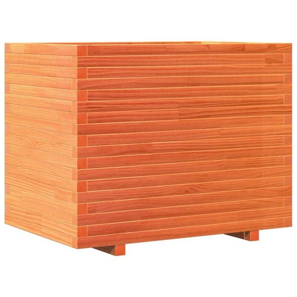 Vidaxl Fioriera Marrone Cera 90X60X72,5 Cm In Legno Di Pino Massiccio-image
