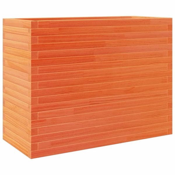 Vidaxl Fioriera Marrone Cera 90X40X68,5 Cm In Legno Di Pino Massiccio-image