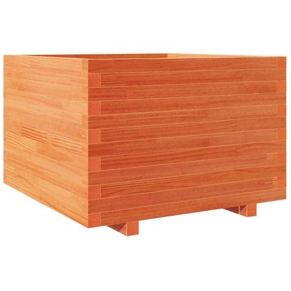 Vidaxl Fioriera Marrone Cera 70X70X49,5 Cm In Legno Di Pino Massiccio-image
