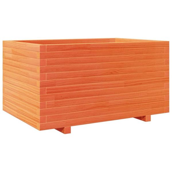 Vidaxl Fioriera Marrone Cera 90X60X49,5 Cm In Legno Di Pino Massiccio-image
