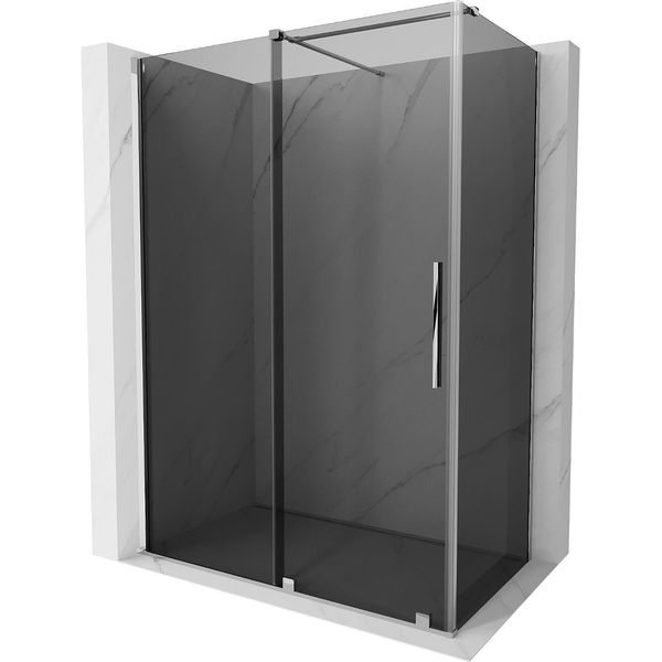 Mexen Velar Cabina Doccia Scorrevole 140 X 80 Cm, Grafite, Cromo - 871-140-080-41-01-image