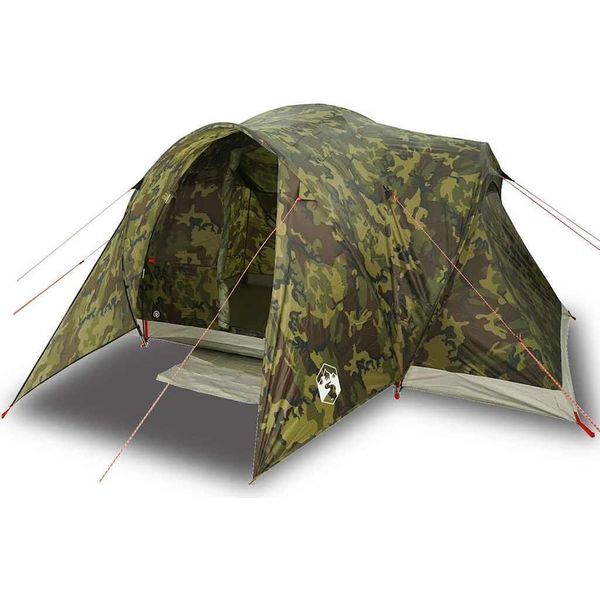 Vidaxl Tenda Familiare A Cupola 6 Persone Modello Mimetico Impermeabile-image