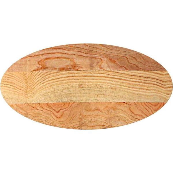Vidaxl Piano Di Tavolo Marrone Chiaro 100X50X4 Cm In Legno Massiccio Di Quercia Ovale-image
