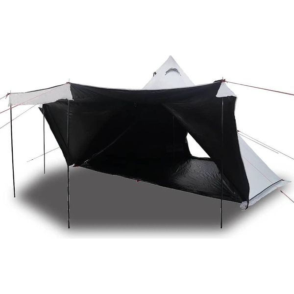 Vidaxl Tenda Per Famiglia 8 Persone Bianca Oscurata Impermeabile-image