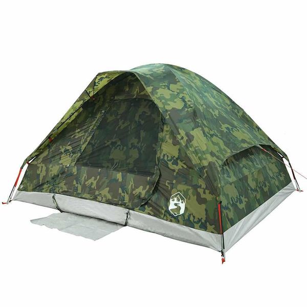 Vidaxl Tenda Familiare A Cupola 6 Persone Modello Mimetico Impermeabile-image