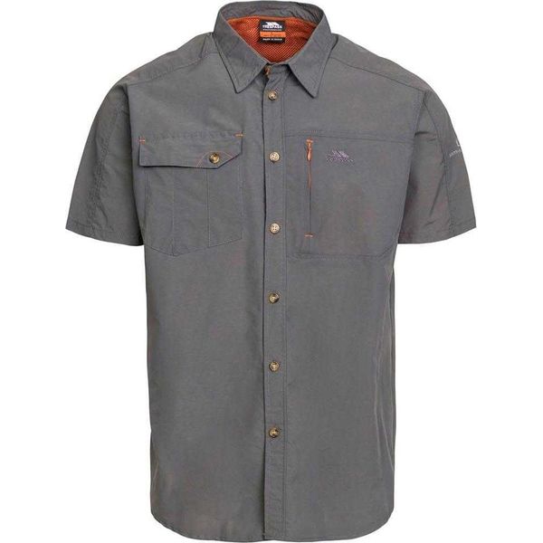 Trespass - Camicia "Lowrel"" Da Uomo, Repellente Alle Zanzare, A Maniche Corte GT8868 (Xxs) (Grigio)"-image