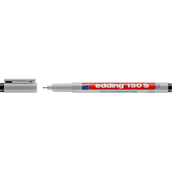 Edding 150 001 150 S - Marcatore Ohp, Non Permanente, 0,3 Mm, Nero-image