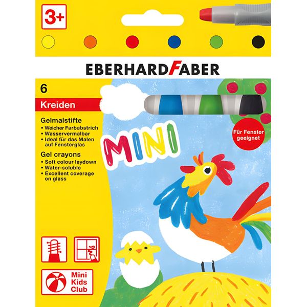 Eberhard Faber 529006 Eberhard Faber Matite Colorate In Gel Basic, Confezione Da 6 Pezzi-image