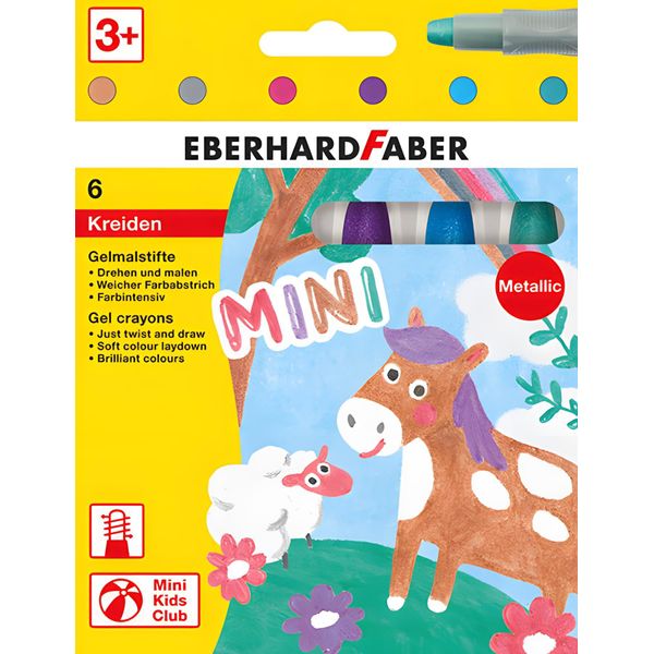Eberhard Faber 529106 Eberhard Faber Pastelli Gel Metallizzati, Scatola Da 6-image