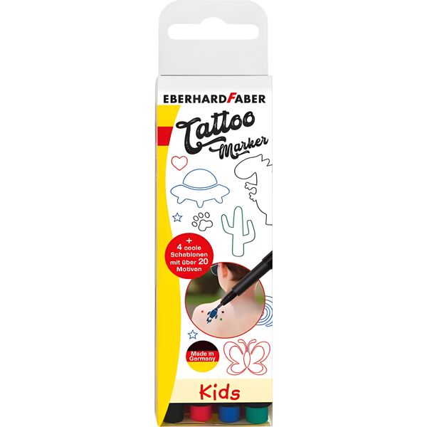 Eberhard Faber 559504 Eberhard Faber Set Di Matite Tattoos Kids, Confezione Da 4 Pezzi-image