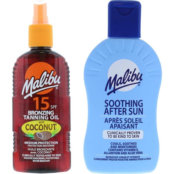 Malibu Bronzing Olio Con Cocco SPF15 200 Ml + Balsamo Dopo Aver Abbronzato 200 Ml-image