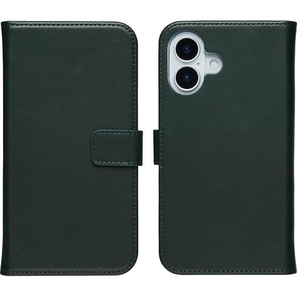 Cover Per Iphone 17 - Vera Pelle - Custodia Selencia Flip Flap - Verde-image