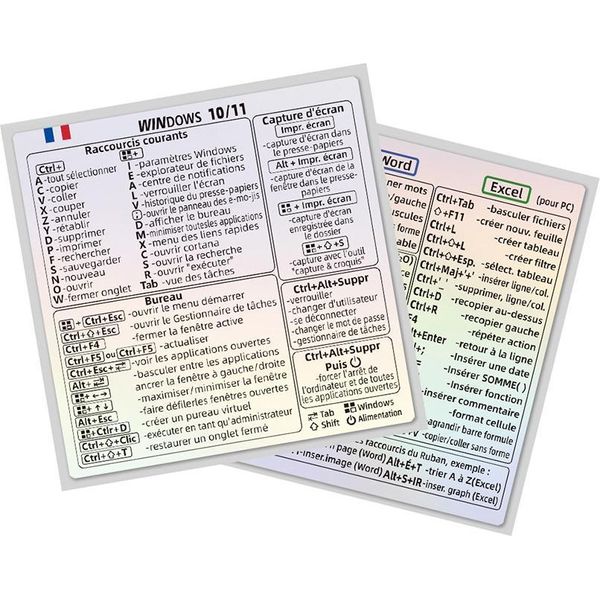 Inf Adesivi Scorciatoie Da Tastiera Francese Windows - Ottimizza Produttività-image