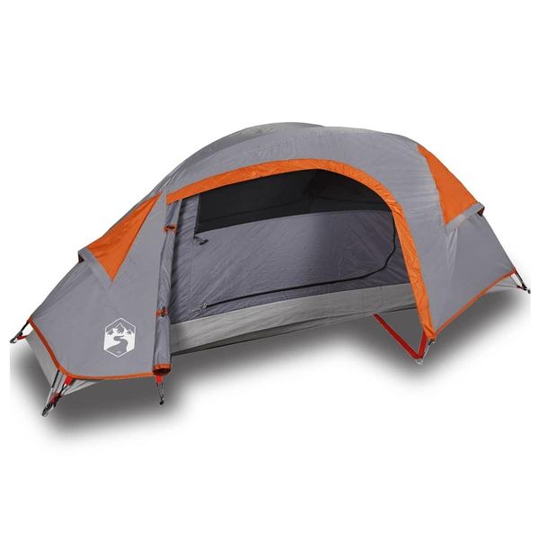 Vidaxl Tenda Da Campeggio A Cupola 1 Persona Arancione Impermeabile-image