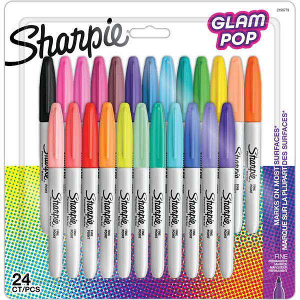 Sharpie 2198779 Sharpie Permanent-Marker Fine "Glam Pop"", 24Er Blister"-image