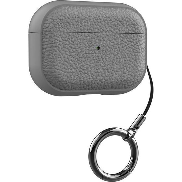 Inf Custodia Protettiva In Tpu Con Texture In Pelle Per Airpods 4 - Antishock E Antipolvere Grigio-image