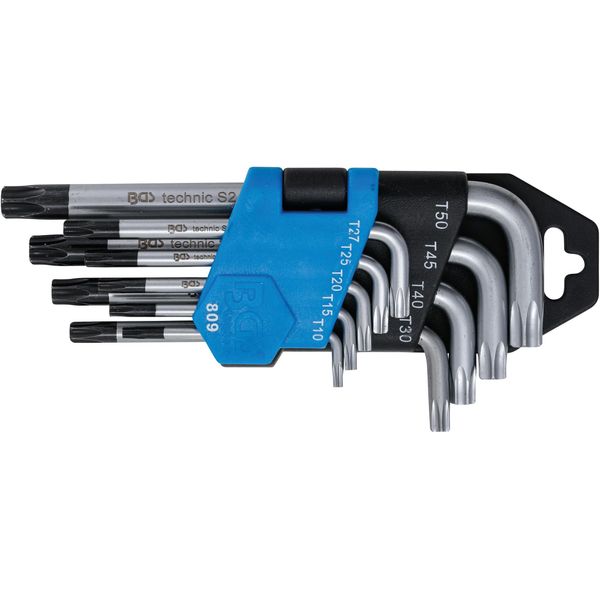 Bgs Set Di Chiavi A L Corte Con Profilo A T (Per Torx) Con Foro T10 - T50 9 Pezzi - 809-image