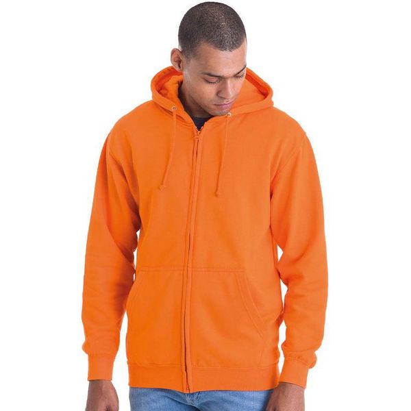 Giacca Con Cappuccio / Pullover Con Cappuccio / Felpa Con Cappuccio Da Uomo Awdis Con Zip RW180 (M) (Giallo Sole)-image