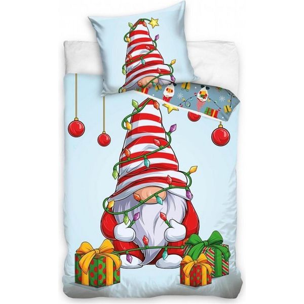 Tiptrade Biancheria Da Letto Natalizia Elfo Con Regali 140 × 200 Cm-image