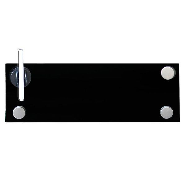 Lavagna Magnetica In Vetro 60X20 Cm Nera Bacheca Lavagna Bianca Bacheca Memo Agenda Organizer-image