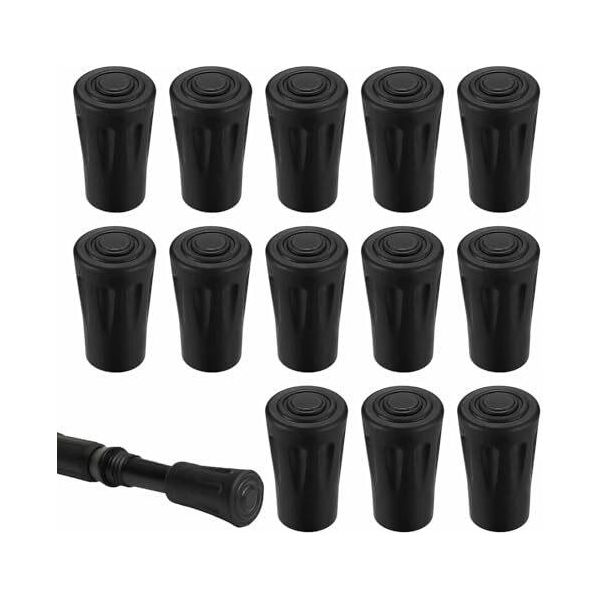 Confezione Da 8 Paraurti In Gomma Per Bastoni Da Passeggio, Cuscinetti Nordici, Paraurti Di Ricambio, Capsule Per Stampelle, Stampelle Da Passeggio Antiscivolo-image