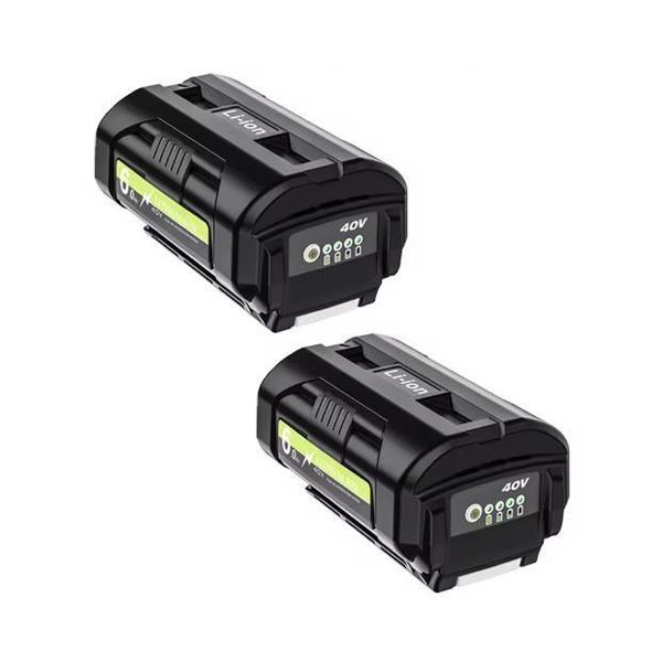 Batteria Di Ricambio, 6000 Mah, Oltre 1000 Cicli, Ioni Di Litio A Ricarica Rapida, Compatibile Con Utensili Ryobi 40V, 2 Batterie Da 6,0 Ah-image