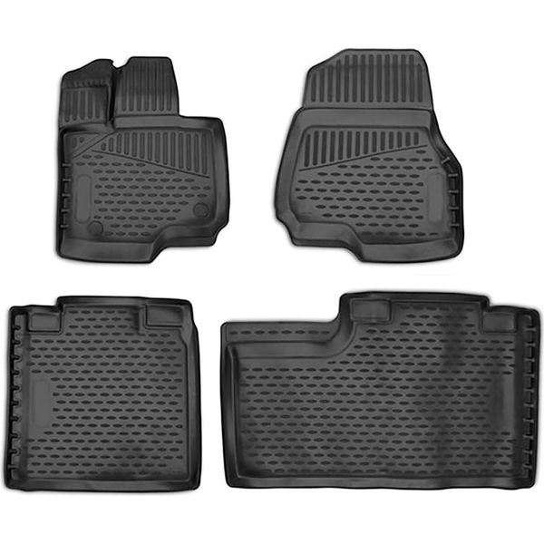 2015-2018 Ford F150 Tappetini Tpe Nero 4 Pz-image