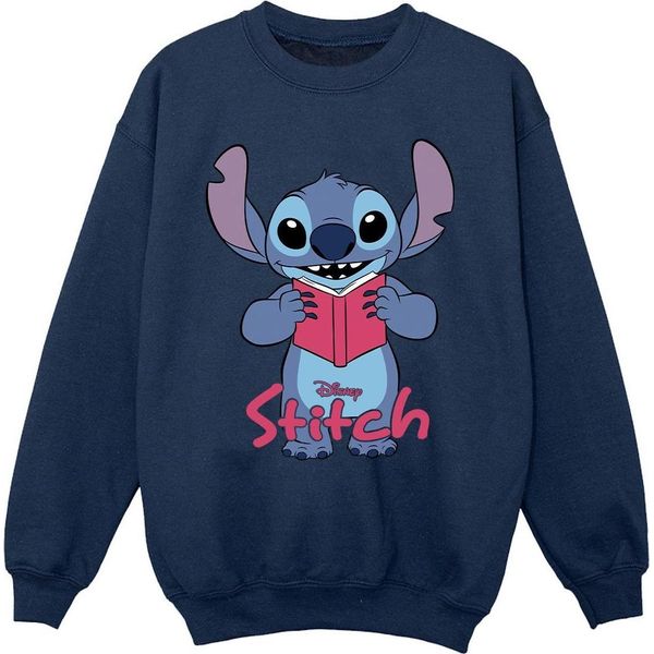 Lilo & Stitch - Felpa "Reading Standing"" Per Bambina BI53811 (104) (Blu Navy)"-image