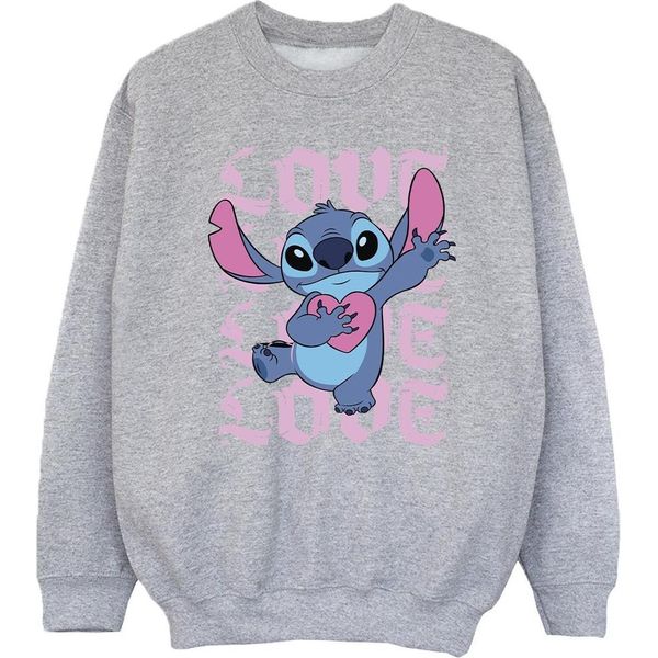 Lilo & Stitch - Felpa "Valentine Love"" Per Bambina BI53815 (128) (Grigio Sport)"-image