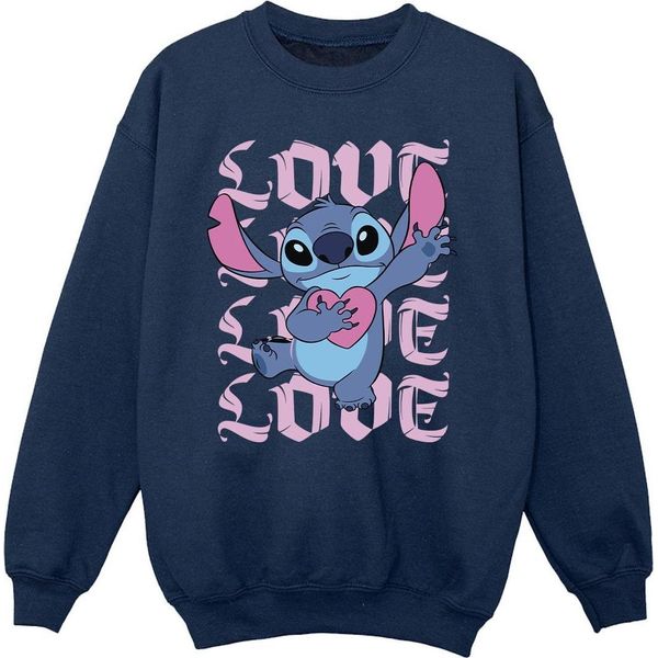 Lilo & Stitch - Felpa "Valentine Love"" Per Bambina BI53815 (152-158) (Blu Navy)"-image