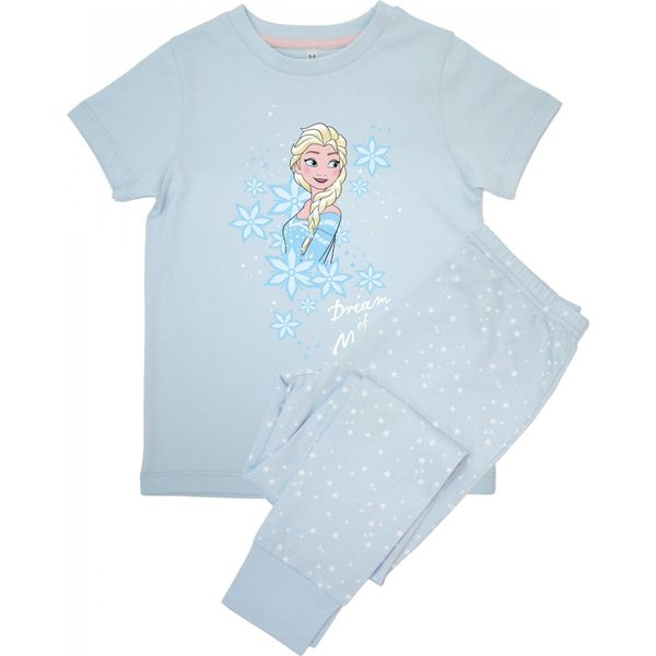 Frozen - Pigiama "Sogno Di Magia"" Con Pantaloni Lunghi Per Bambina A Maniche Corte BI53900 (122) (Azzurro)"-image