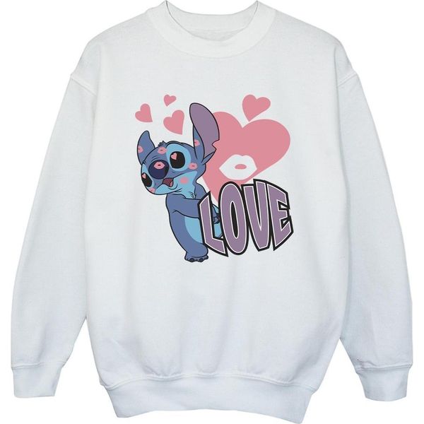 Lilo & Stitch - Felpa "Love Hearts"" Per Bambina BI53972 (152-158) (Bianco)"-image