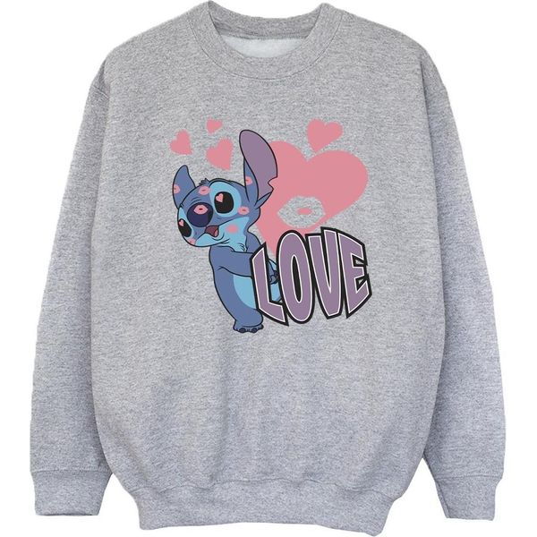 Lilo & Stitch - Felpa "Love Hearts"" Per Bambina BI53972 (152-158) (Grigio Sport)"-image