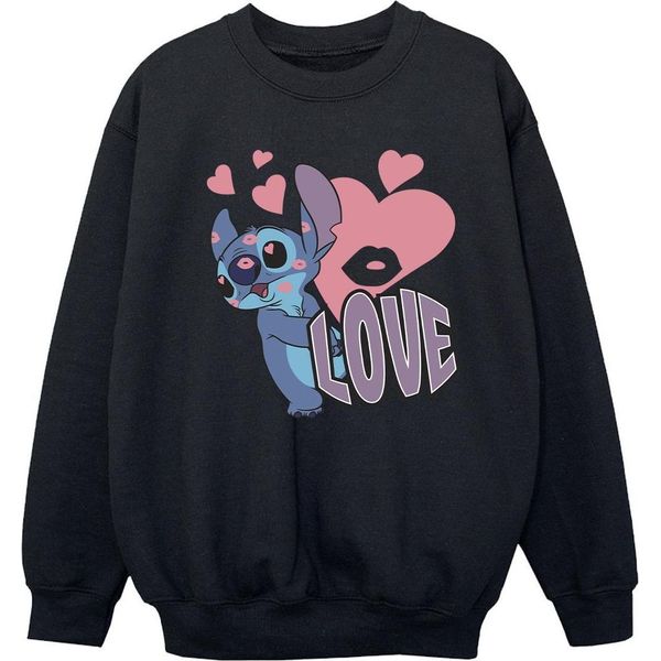 Lilo & Stitch - Felpa "Love Hearts"" Per Bambina BI53972 (116) (Nero)"-image