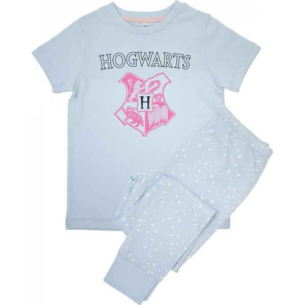 Harry Potter - Pigiama Con Pantaloni Lunghi Per Bambina A Maniche Corte BI54124 (110) (Azzurro)-image