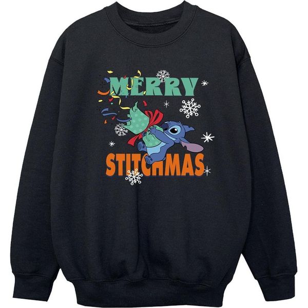 Lilo & Stitch - Felpa "Merry Stitchmas"" Per Bambina BI54171 (152-158) (Nero)"-image