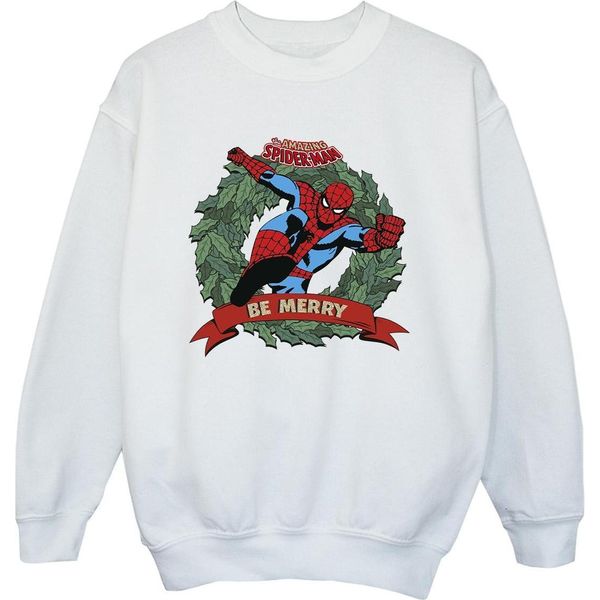 Spider-Man - Felpa "Be Merry"" Da Bambino BI54714 (116) (Bianco)"-image
