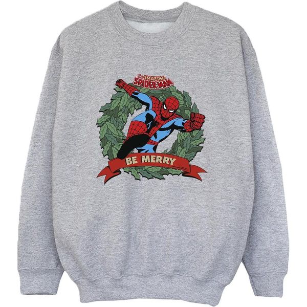 Spider-Man - Felpa "Be Merry"" Da Ragazzo BI54714 (152-158) (Grigio Sport)"-image