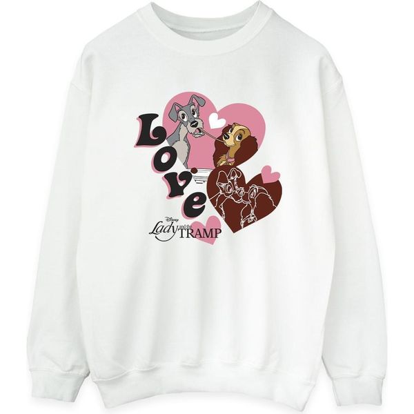 Lady And The Tramp - Felpa "Spaghetti Love"" Da Donna BI54901 (Xl) (Bianco)"-image