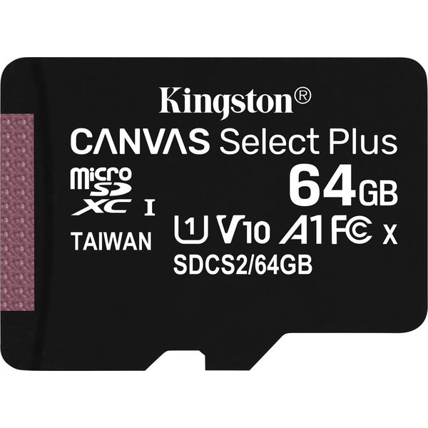 Kingston SDCS2/64GBSP Scheda Microsd Sd 64GB Kingston Sdxc Canvas+ (Classe10) O.Ad Al Dettaglio-image