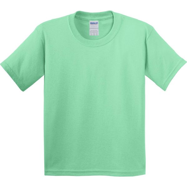 Maglietta Gildan Bambino Girocollo, Manica Corta BC482 (Xs) (Verde Menta)-image