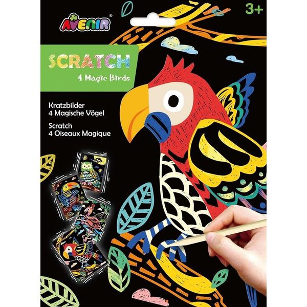 Immagini Da Grattare 4 Pezzi Uccelli-image