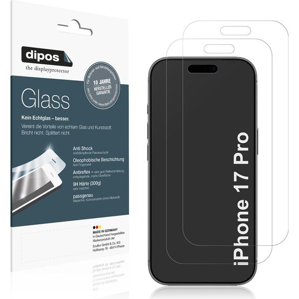2X Pellicola Protettiva Per Apple Iphone 17 Pro Protezione Opaco Vetro Flessibile 9H Dipos-image