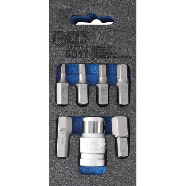 Set Di Punte Per Cacciavite | Esagono Esterno 10 Mm (3/8") | Esagono Interno | 7 Pz."-image