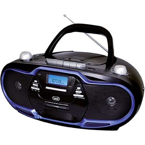 Trevi 057404 Impianto Stereo Portatile Digitale 20 W Am, Fm Nero, Blu Riproduzione MP3-image