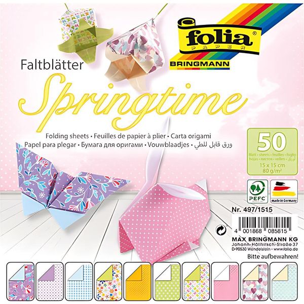 Folia 497/1515 Folia FaltbläTter "Springtime"", 150 X 150 Mm, 80 G/Qm"-image