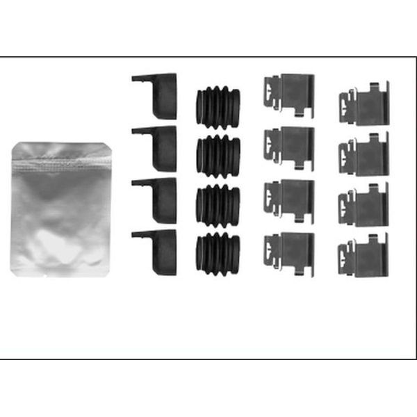 Hella 8DZ 355 206-001 Kit Di Accessori Per Pastiglie Dei Freni A Disco Per Opel Movano B Furgone (X62) Movano B Autobus (X62) Movano B Pianale / Telaio (X62)-image