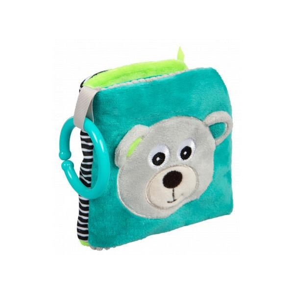 Canpol Babies Orsetto Di Peluche Con Libro Frusciante E Clip - Turchese-image