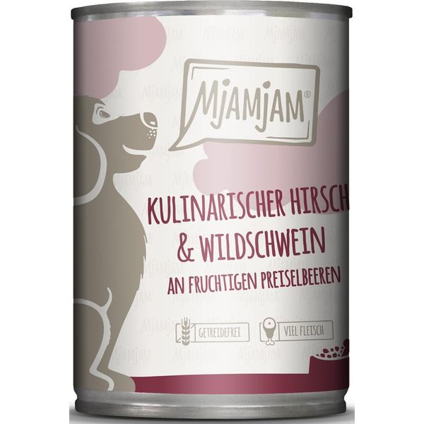 Mjamjam Cervo E Cinghiale Culinario Con Mirtilli Rossi 400 G-image